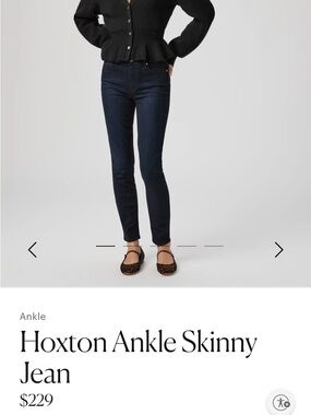 PAIGE the Hoxton Dark Indigo Straight-Leg Jeans ankle size 26